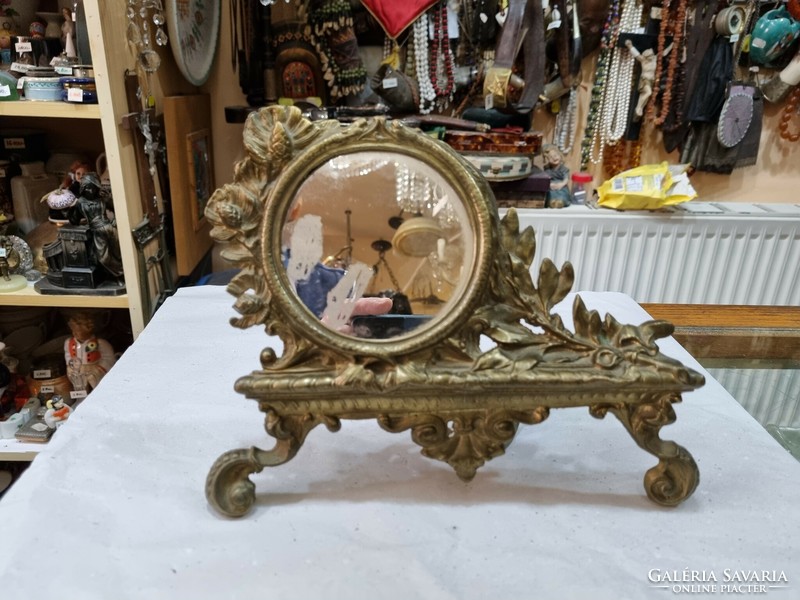 Old copper table mirror