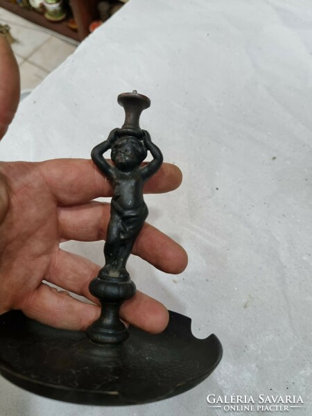 Old metal candlestick