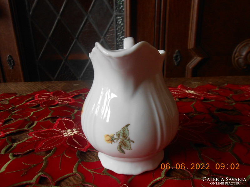 Zsolnay yellow rose patterned milk spout for tea set