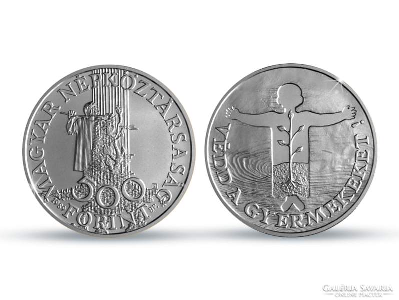 1989. Annual protect children silver commemorative coin pp