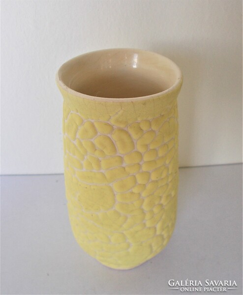 Retro, marked, ceramic violet vase