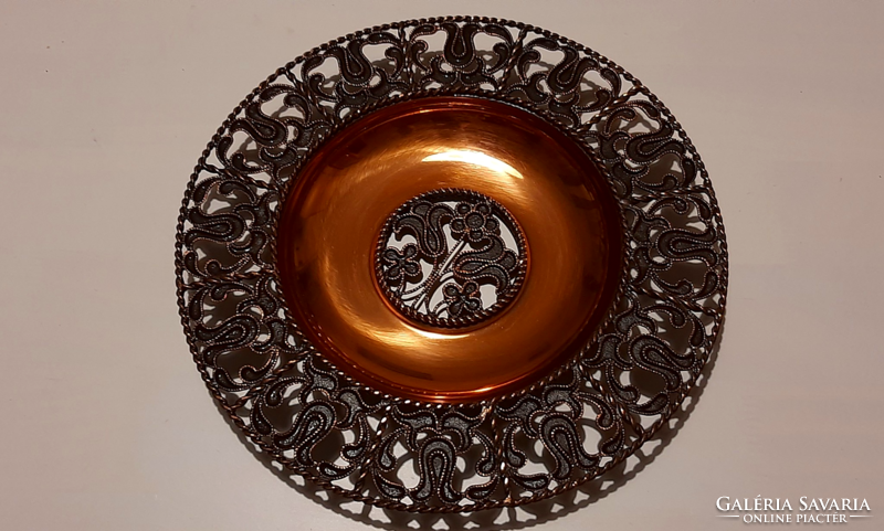 Red copper craft bowl, wall decoration