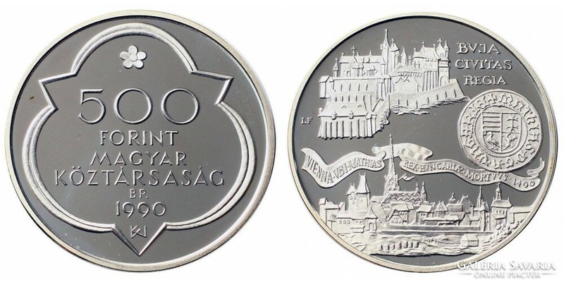 500 HUF HUF silver commemorative coin 1990 pp