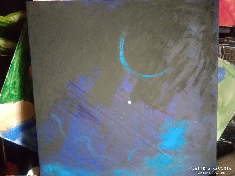 Chef Imre painting - the complete lunar eclipse of the full moon