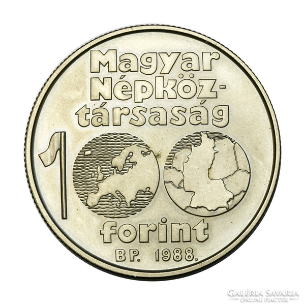 European Football Championship 100 HUF 1988 commemorative coin