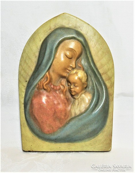 Madonna with her child - ceramic mural - wall decoration