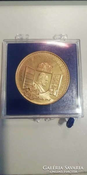 II. Pope John Paul's Visit August 16 - 20, 1991 gold-plated commemorative medal