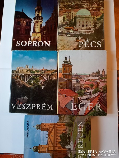 Guidebooks: Pécs, Sopron, Veszprém, Eger, Debrecen