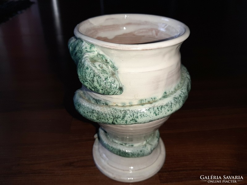Ceramic vase with snake motif
