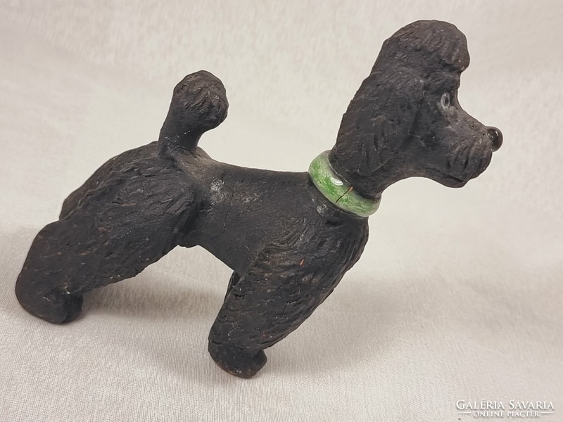 Painted ceramic is a rare poodle figure, presumably exhausted by Margit's ceramic workshop.