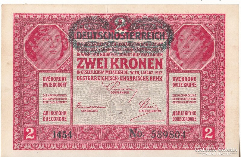 Ausztria 2 korona 1917 VG