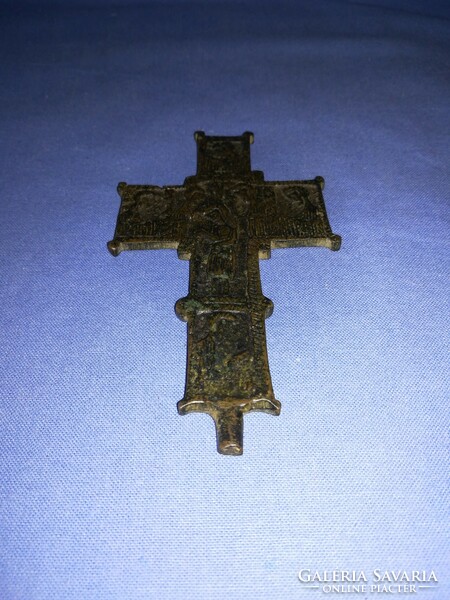 Antique bronze Byzantine cross