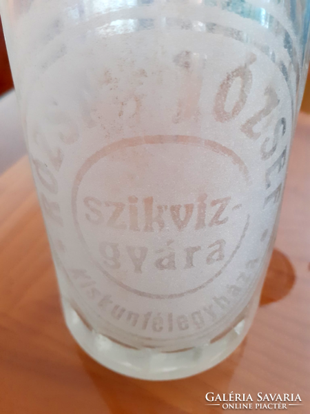 Old soda bottle Rózsá József Szikvízgyára Kiskunfélegyháza inscription soda bottle