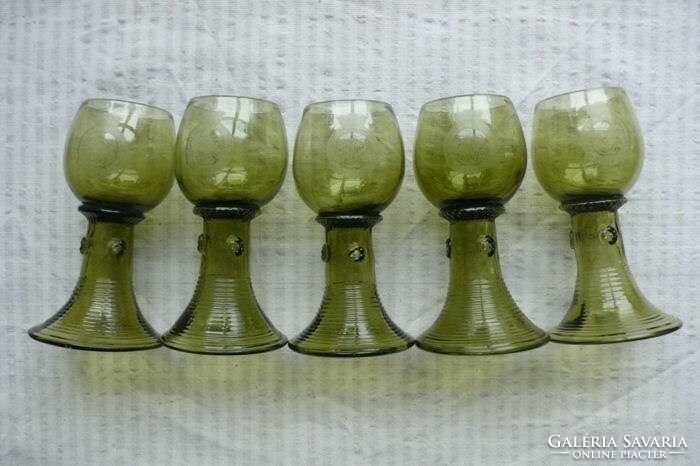 Well, 5 pieces! Frederik wilhem hey odense roemer roemer glass wine glass from 1892!!!