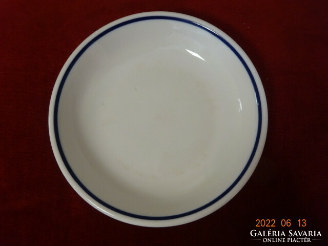 Zsolnay porcelain blue striped deep plate. He has! Jókai.