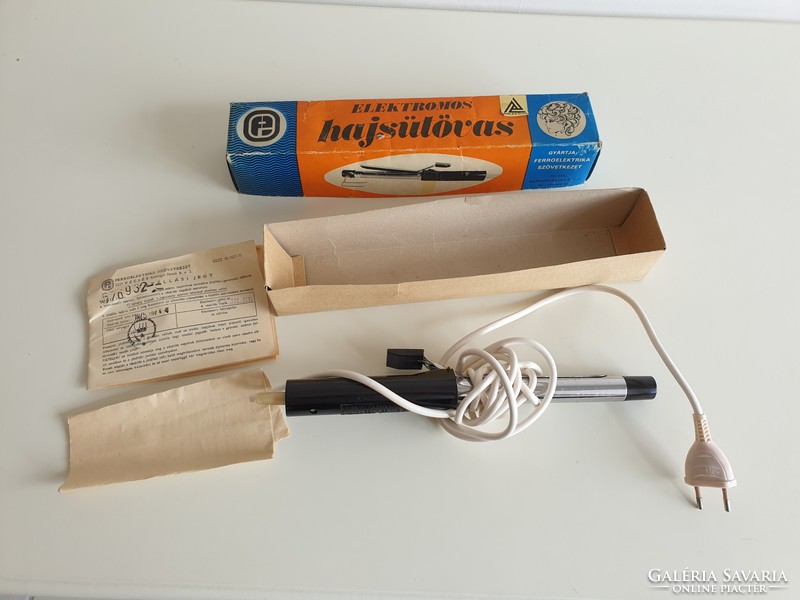 Retro old new curling iron 1975 electric curling iron mid century hairdressing tool excellent goods forum