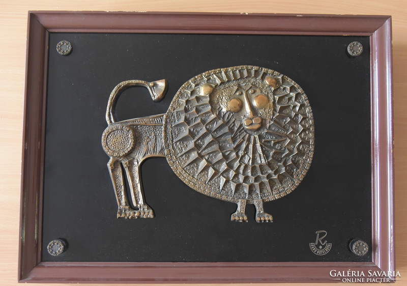 Kopcsányi ottó bronze lion wall decoration