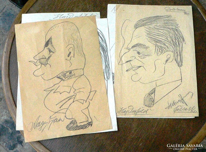 Ceruzarajzok, karikatúrák az 1940 -es évekből