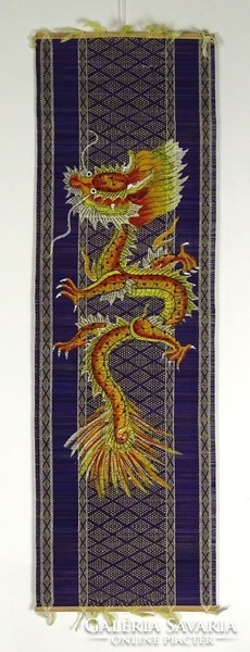 1J526 huge dragon pattern Chinese mat wall ornament 99 x 30 cm