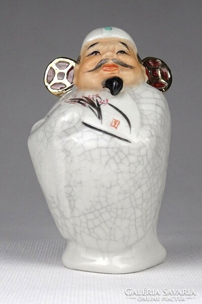 1J502 Régi hibátlan kínai férfi porcelán figura 10 cm