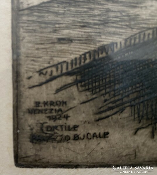 Béla Krón: Venetian etching
