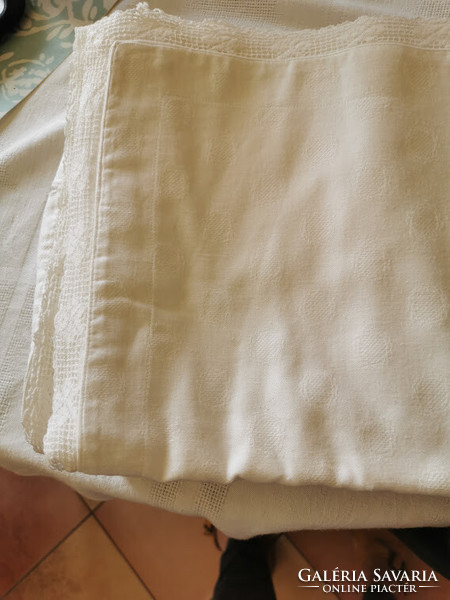 Old but beautiful white large pillowcase 96 x 75 cm