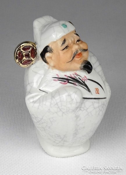 1J502 old flawless Chinese male porcelain figurine 10 cm