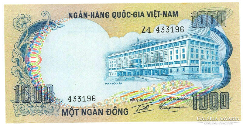 Dél-Vietnám 1000 Dong 1972 UNC