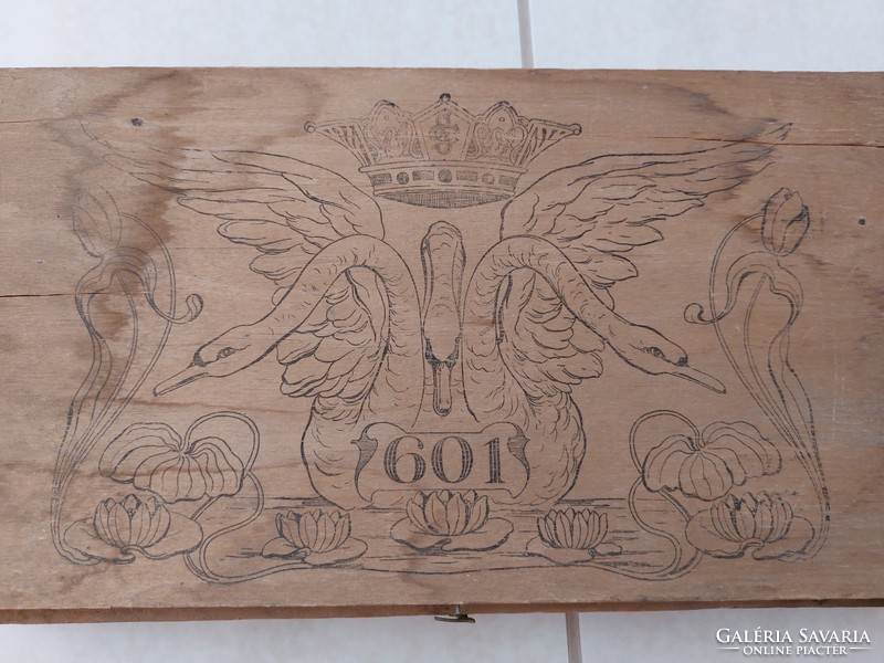 Old wooden box with soap box circa 1930