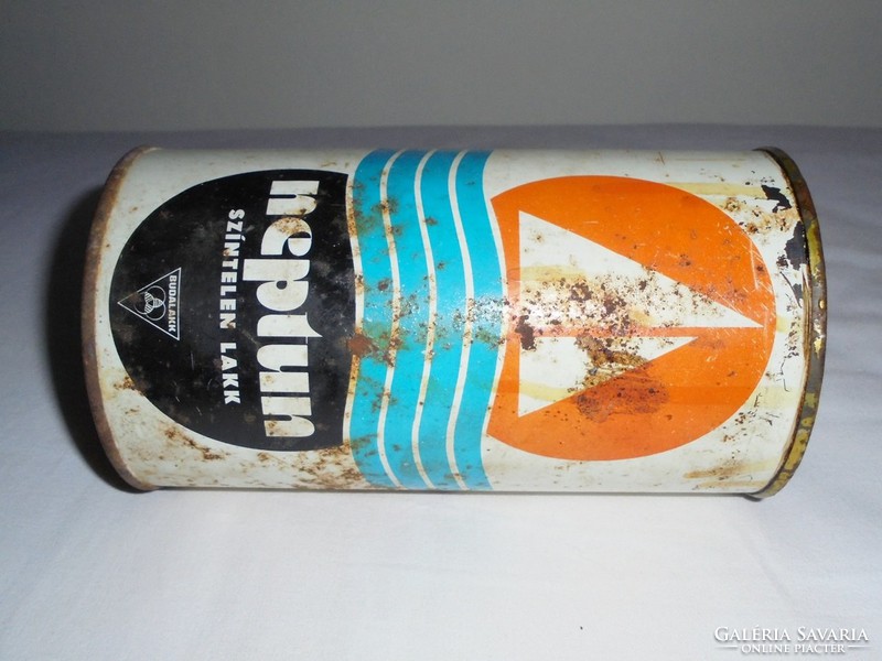 Retro festékes doboz - Neptun színtelen lakk - Budalakk gyártó - 1970-es évekből
