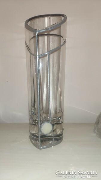 Glass vase made with Tiffany technique