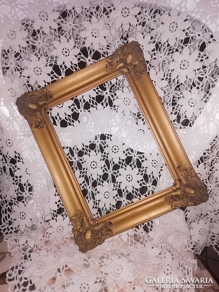 Antique baroque blonde frame 30 cm x 25 cm