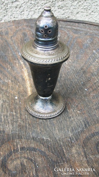 Antique silver plated salt shaker sterling duchin weighted