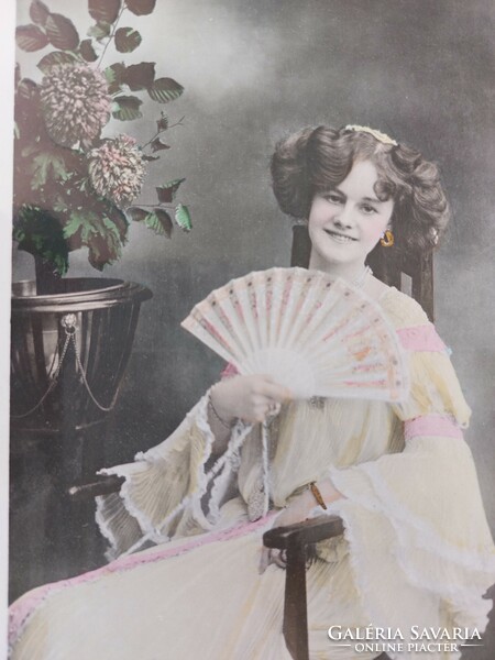 Old postcard lady photo postcard miss gertie millar