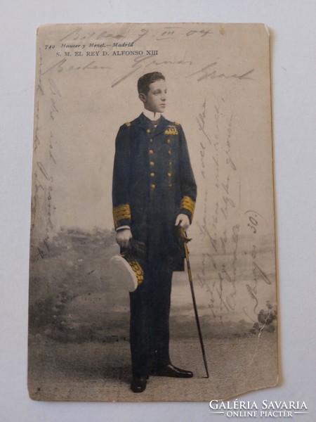 Old postcard 1904 photo postcard s. M. El rey d. Alfonso xiii.