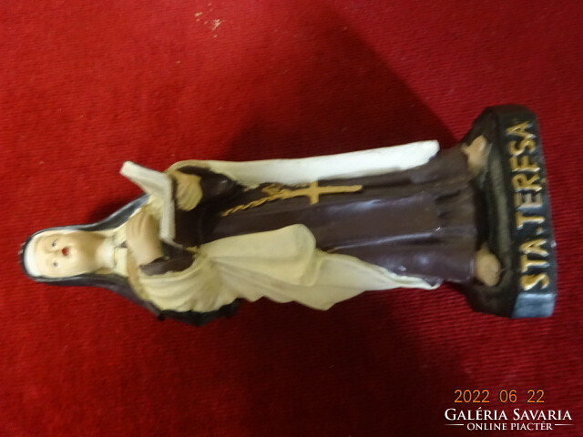 Kézzel festett Szent Teréz figura, magassága 18 cm. Vanneki! Jókai.