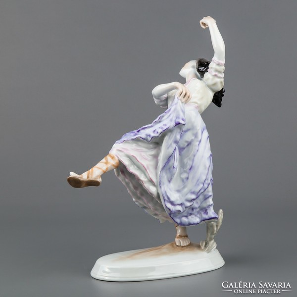 Herendi nagyméretű táncoló cigánylány figura #MC0935