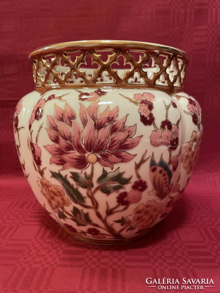 Zsolnay is a large, very richly painted pot
