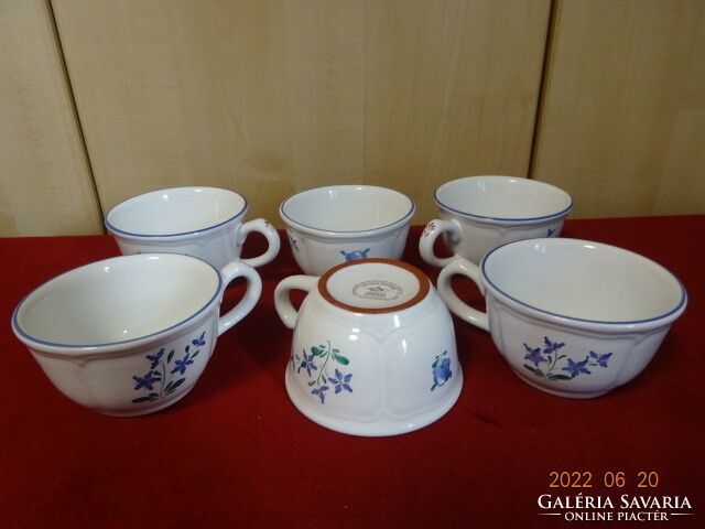 Herend glazed ceramic, hand-painted teacup, six in one. He has! Jókai.