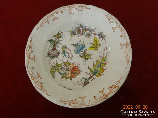 Granite porcelain decorative plate, decorated by Herend porcelain painter. He has! Jókai.