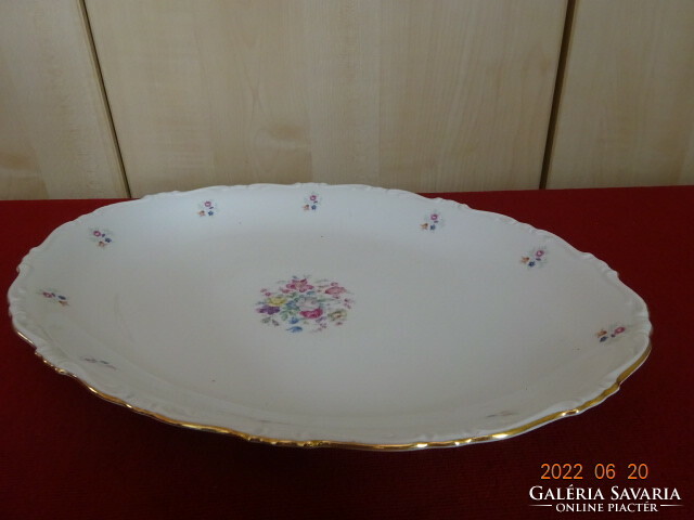 Czechoslovakian porcelain meat bowl with oval rose pattern. He has! Jókai.
