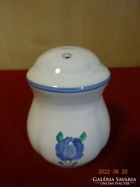 Herend glazed ceramic salt shaker, hand-painted, height 7 cm. He has! Jókai.