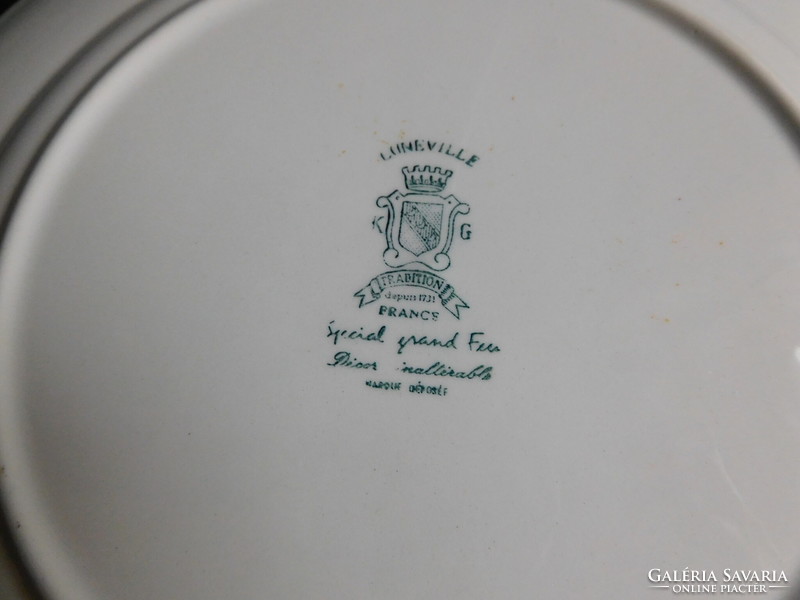 Luneville antik jelenetes francia fajansz tányér (1889)