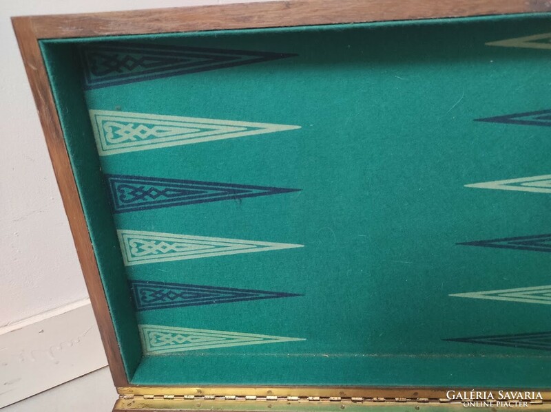 Antik játék backgammon társasjáték ostábla arab játék dobozában 173 5532