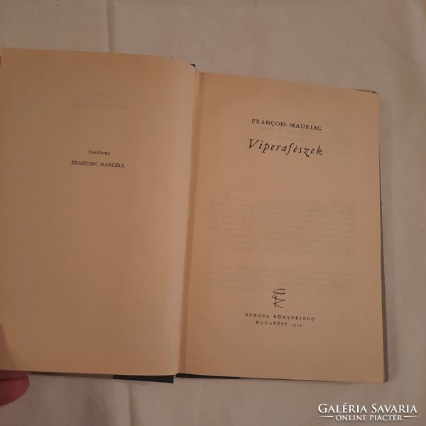 Mauriac: Viperafészek   Európa Könyvkiadó 1957