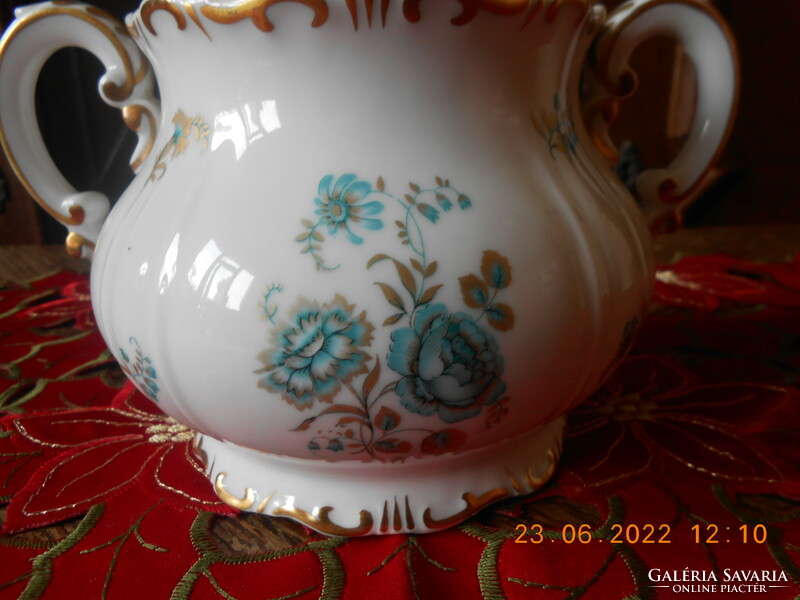 Zsolnay antique sugar bowl with tea
