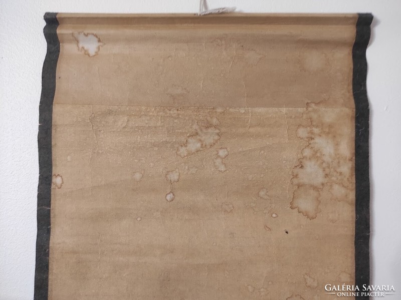 Antik kínai jókívánság fali kép kalligráfia papír tekercs 31. 5505