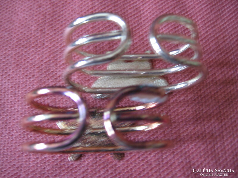 Pair of silver-plated butterfly napkin rings