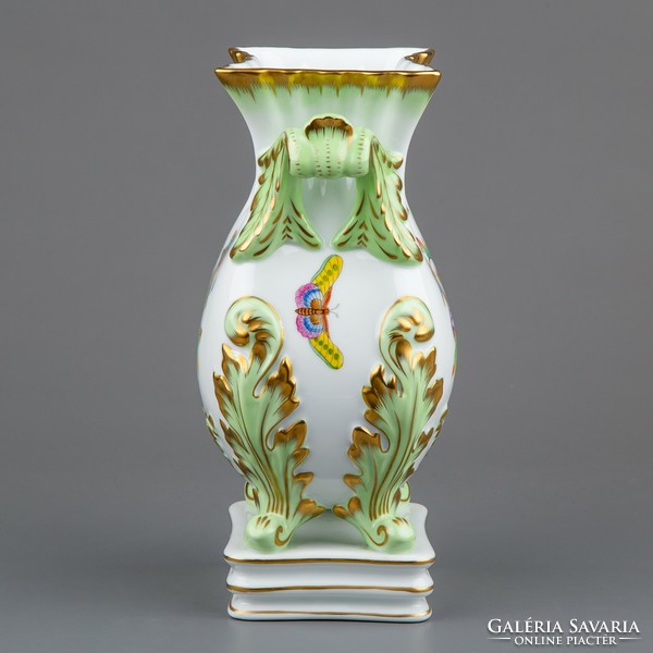 Herend Victorian patterned baroque vase # mc1061
