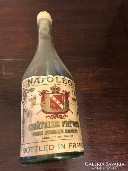 Napoleon cognac / brandy glass bottle with original inscription. 29X30 cm